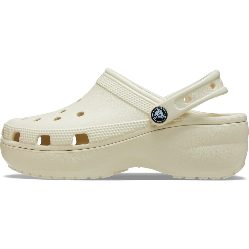 Crocs Women's Classic Platform Clog, White,
