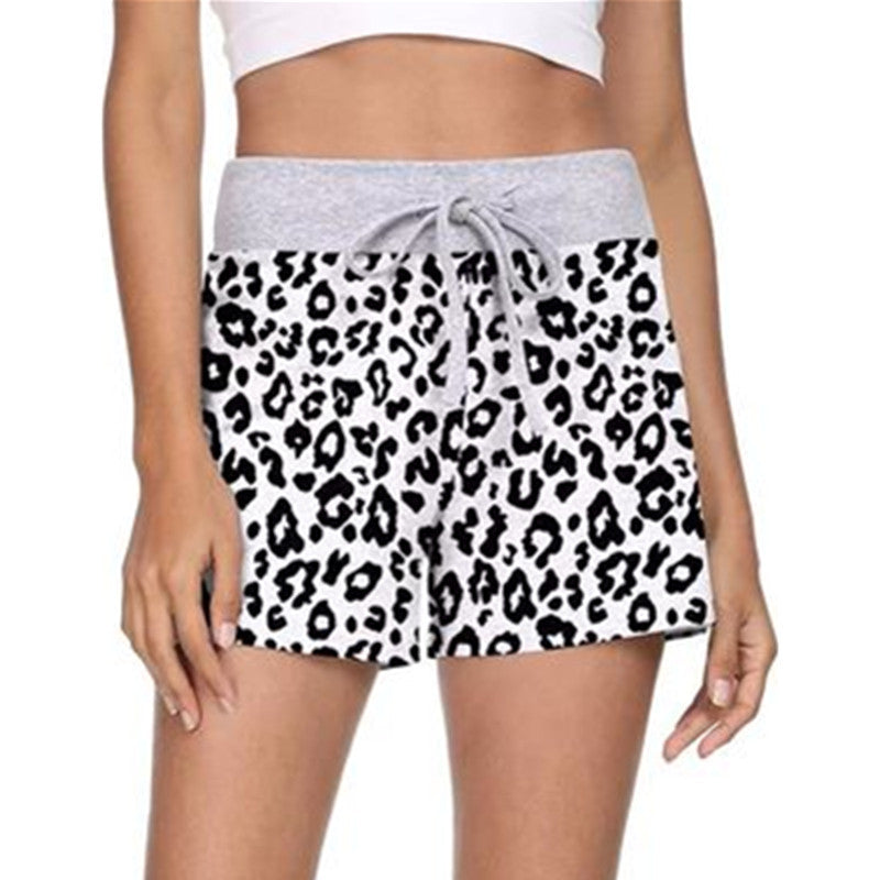 Women's Summer Home Leopard Print Casual Shorts