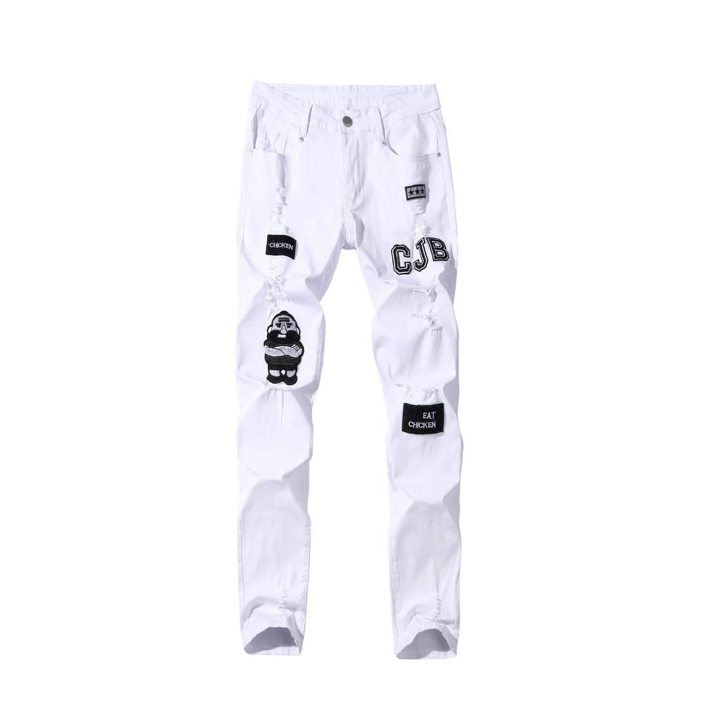 High-end Denim Men's Black Slim Jeans
