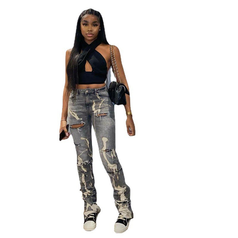 Women's High Waist Slim-fit Stretch Jeans
