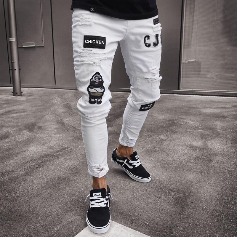High-end Denim Men's Black Slim Jeans