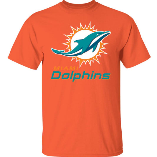 Dolphins Fan Round Neck T-shirt