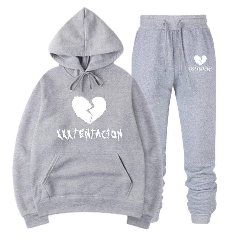 XXXtentacion Fan tribute Velvet hooded sweater set