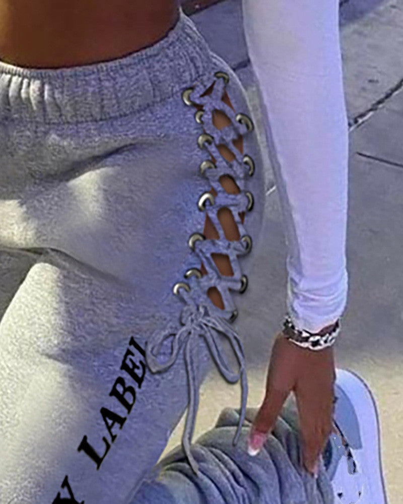 Lace Up winter joggers