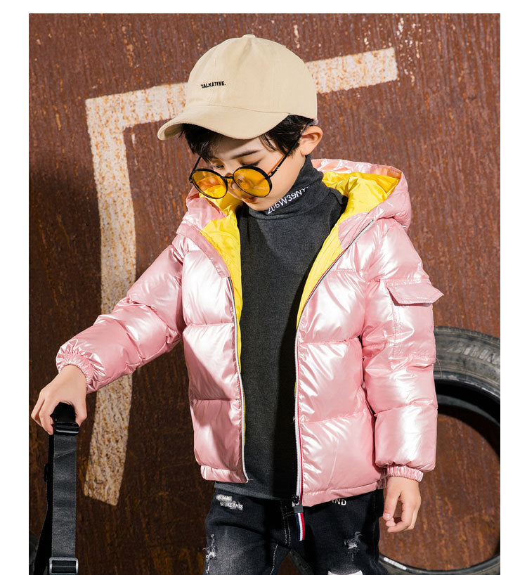 Children's shiny winter jacket