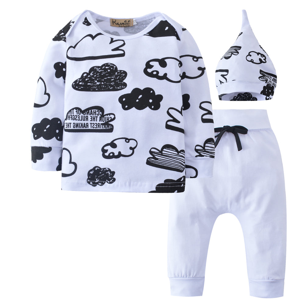 Baby 3 Piece Baby Cloud Print Set