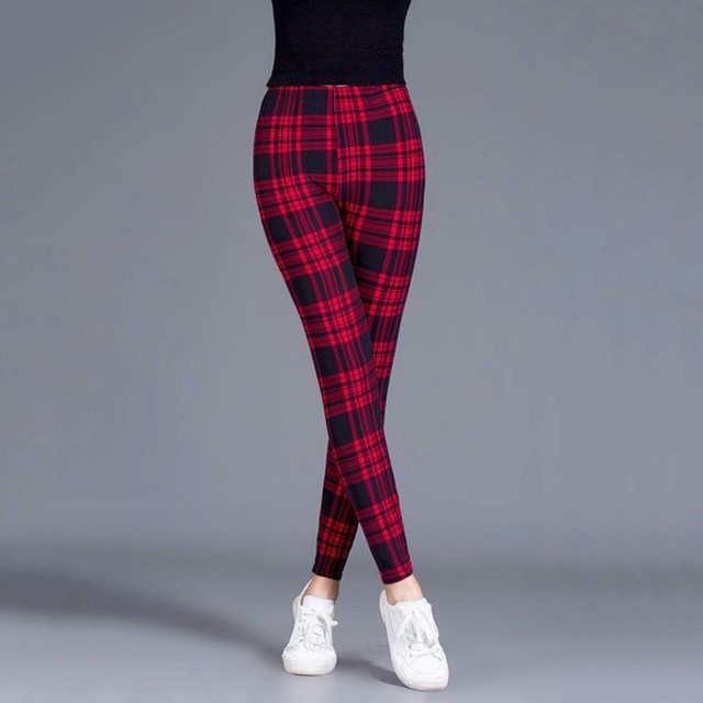 Thin cropped cotton flanal leggings