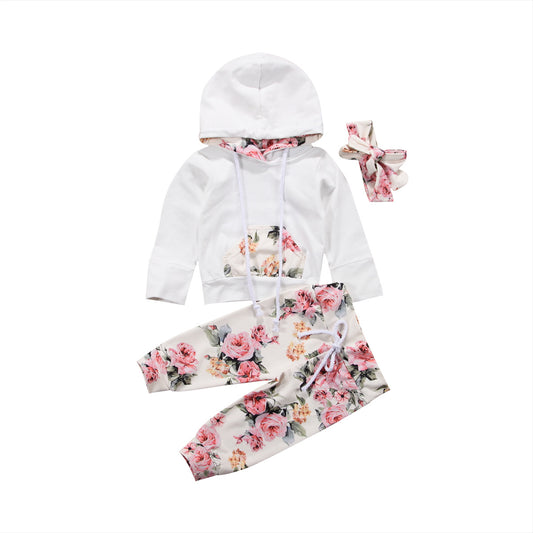 3 peice infant/baby girl flower set