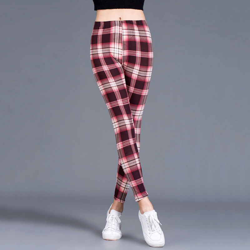 Thin cropped cotton flanal leggings