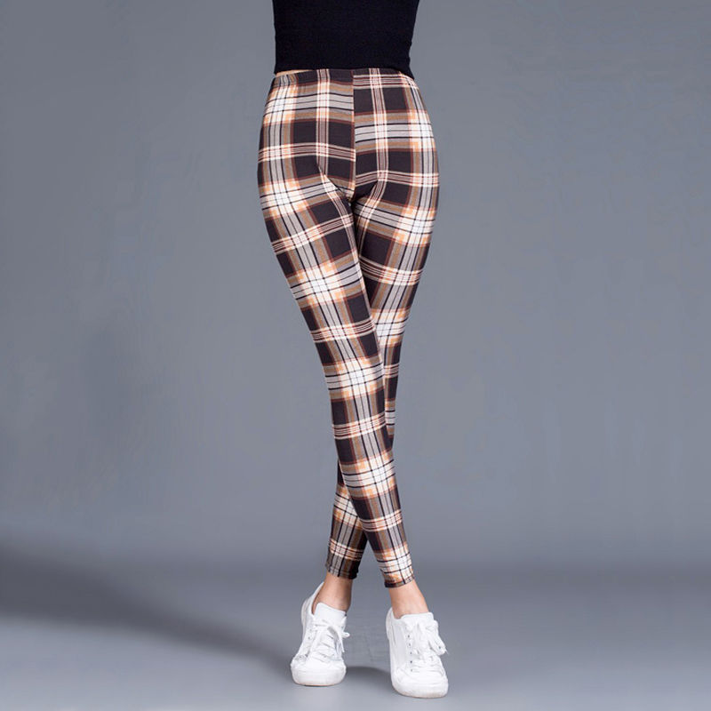 Thin cropped cotton flanal leggings