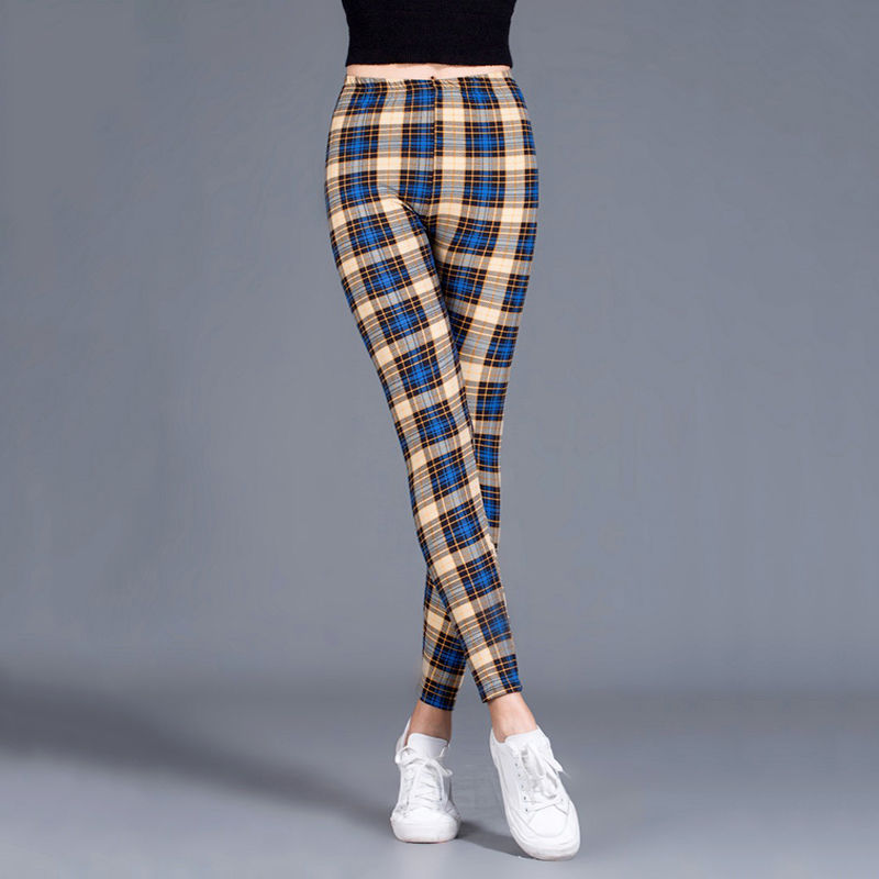 Thin cropped cotton flanal leggings