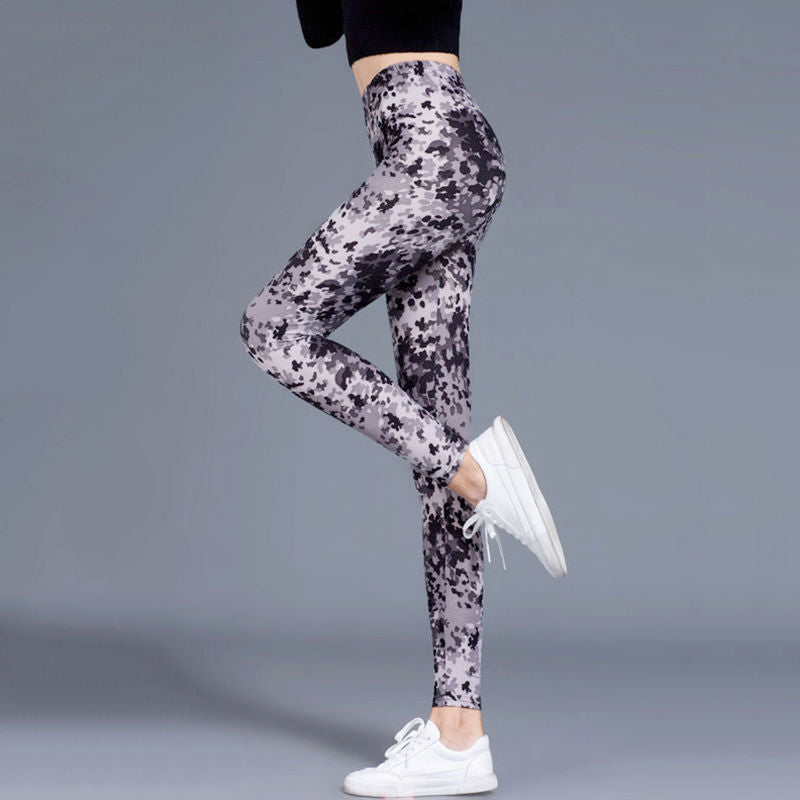 Thin cropped cotton flanal leggings