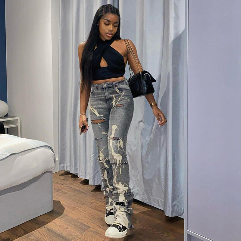 Women's High Waist Slim-fit Stretch Jeans