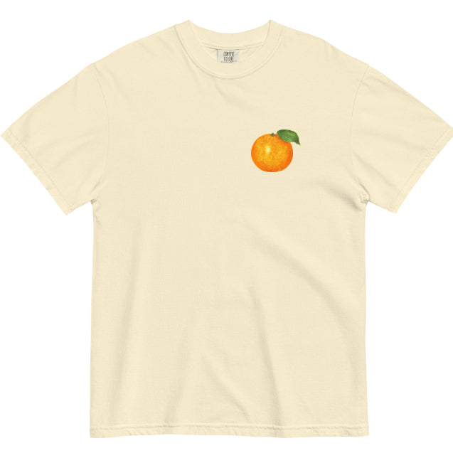 Fruit Orange Round Neck T-shirt