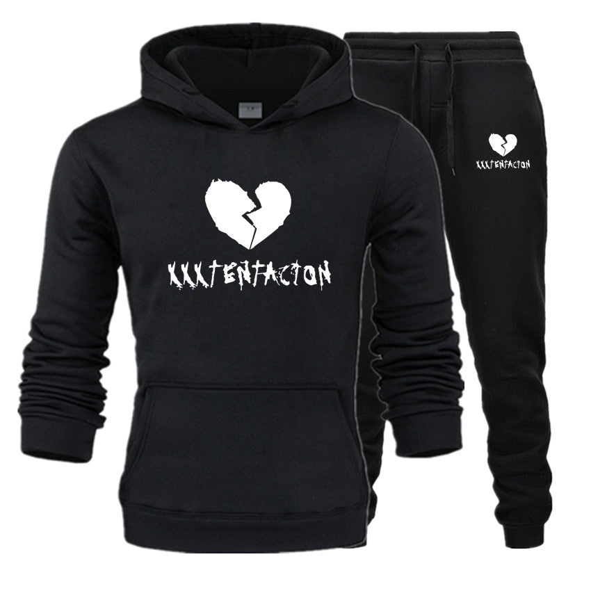 XXXtentacion Fan tribute Velvet hooded sweater set