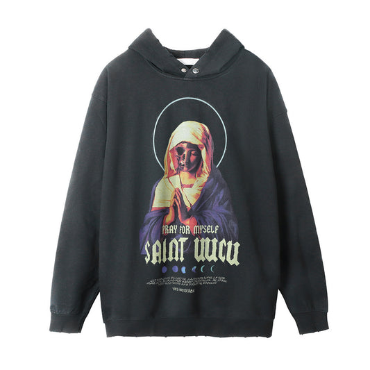 "PRAY FOR ME" Printed Hoodie Men