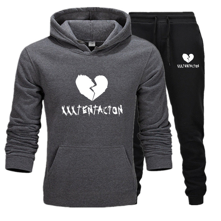 XXXtentacion Fan tribute Velvet hooded sweater set