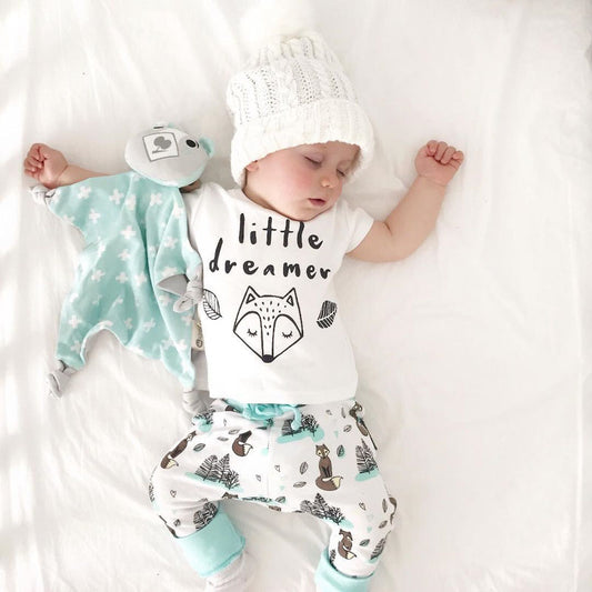 Newborn Baby Set T-shirt Tops+Pants Little Boys and Girls Outfits