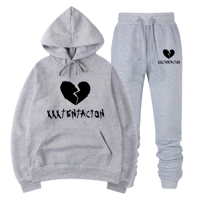 XXXtentacion Fan tribute Velvet hooded sweater set