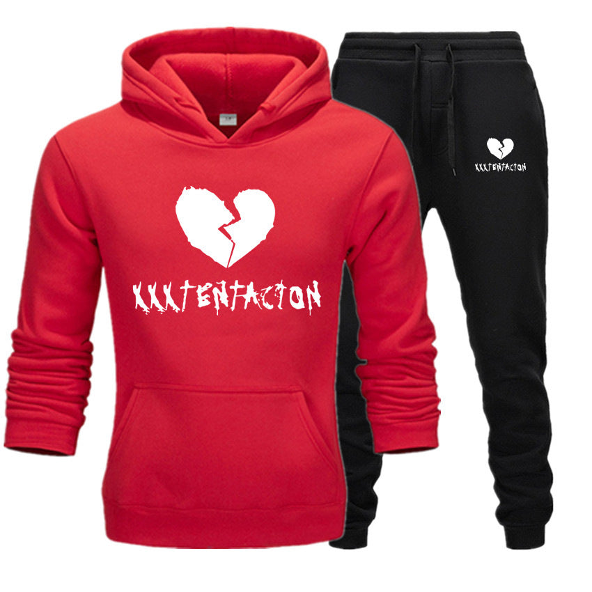 XXXtentacion Fan tribute Velvet hooded sweater set