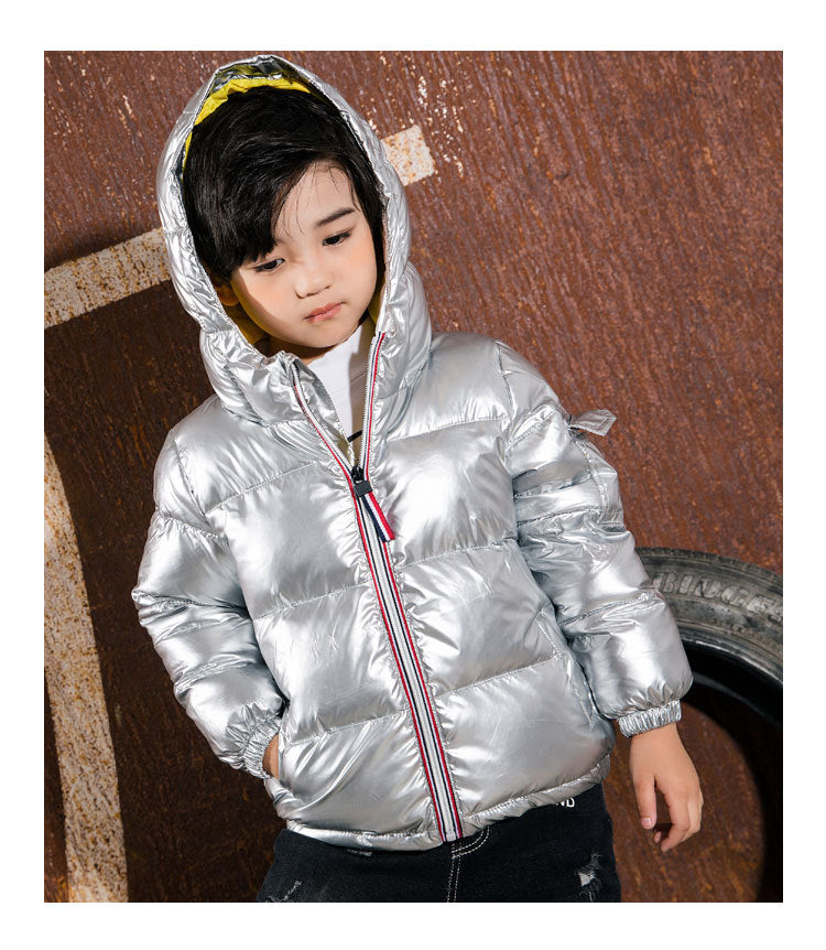 Children's shiny winter jacket