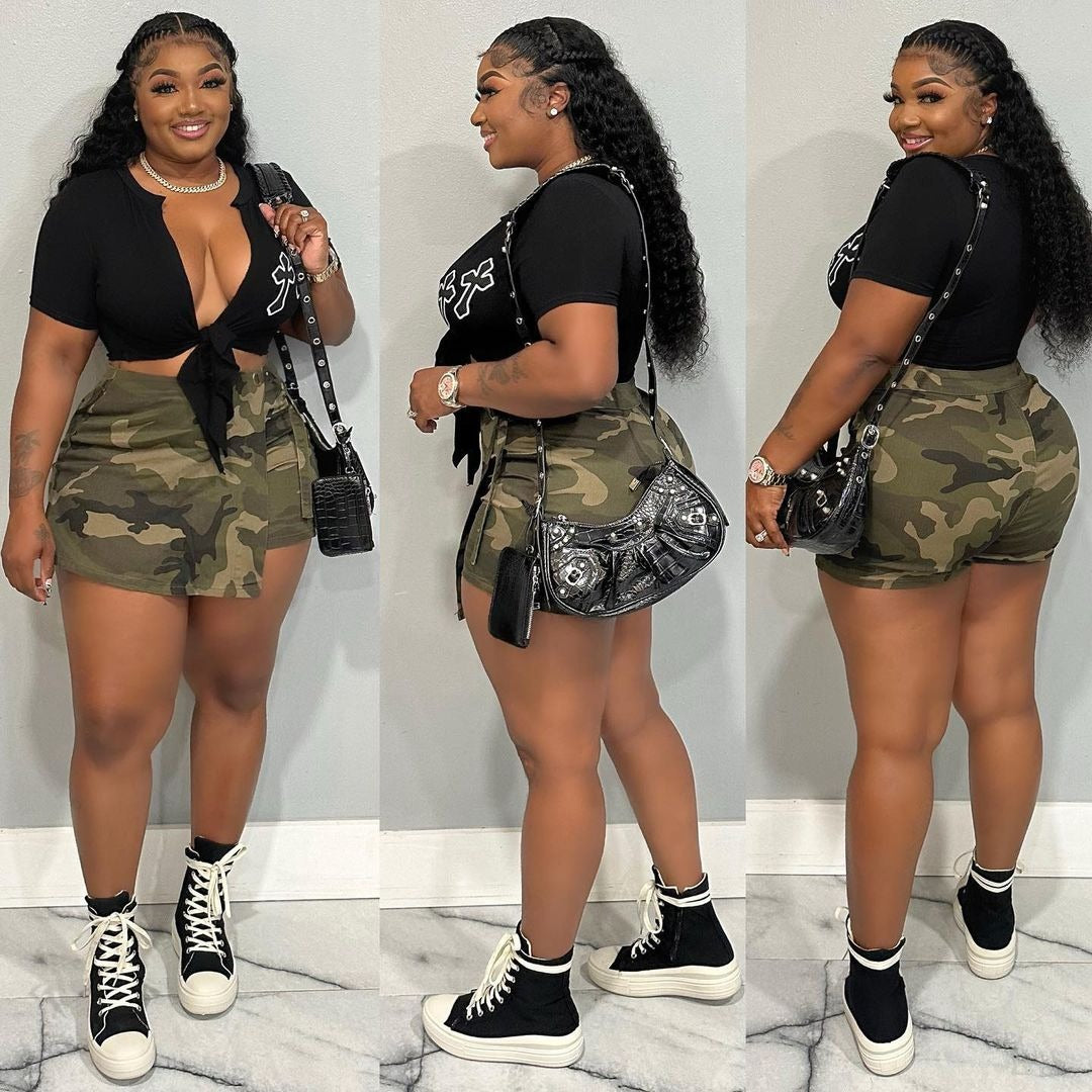 Women's Camouflage Pocket Shorts