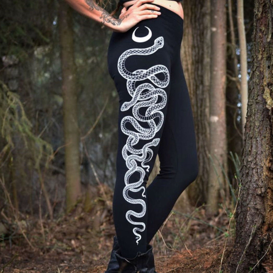 Women Snake Moon Yoga Pants