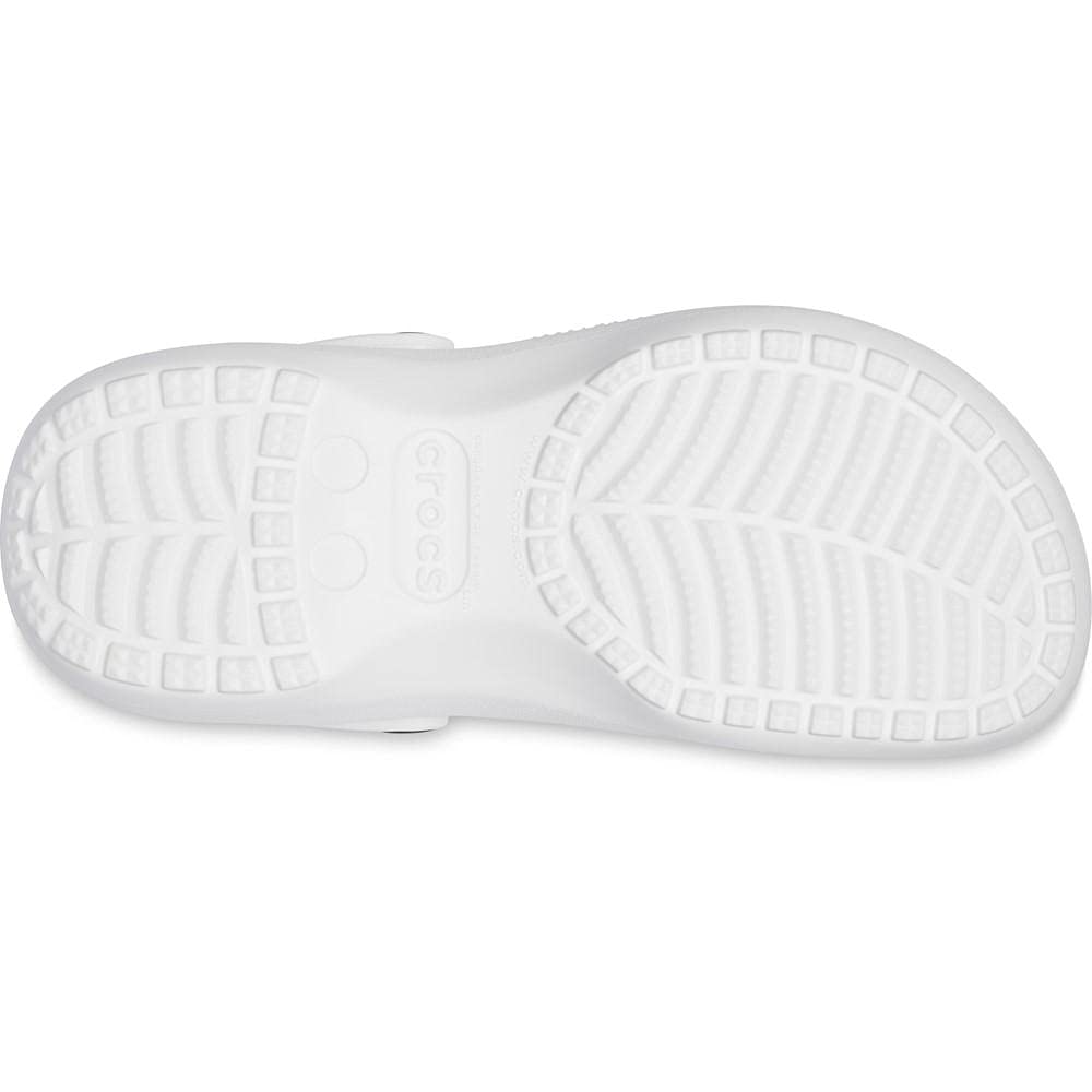 Crocs Women's Classic Platform Clog, White,