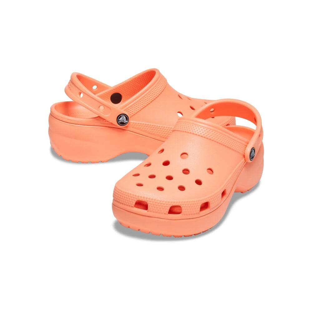 Crocs Women's Classic Platform Clog, White,