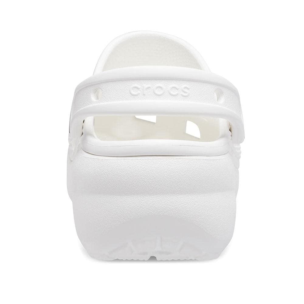 Crocs Women's Classic Platform Clog, White,