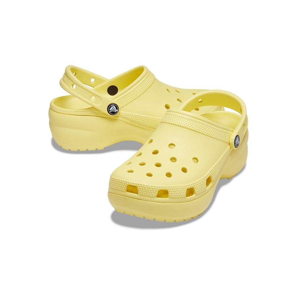 Crocs Women's Classic Platform Clog, White,