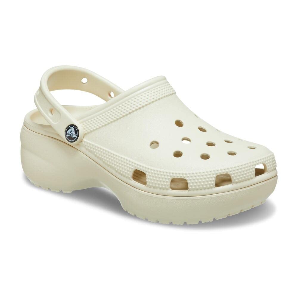 Crocs Women's Classic Platform Clog, White,