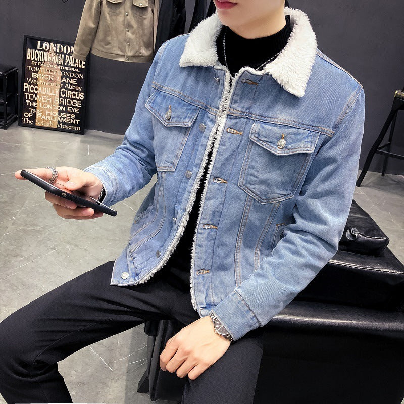 Cashmere Thickened Denim Jacket