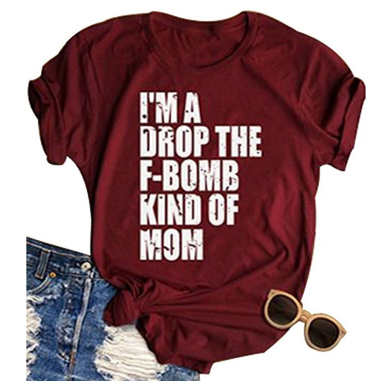 Women's Printed Short-sleeved Plus Size Round Neck Top