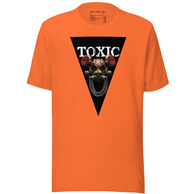 "Toxic" Casual Round Neck T-shirt