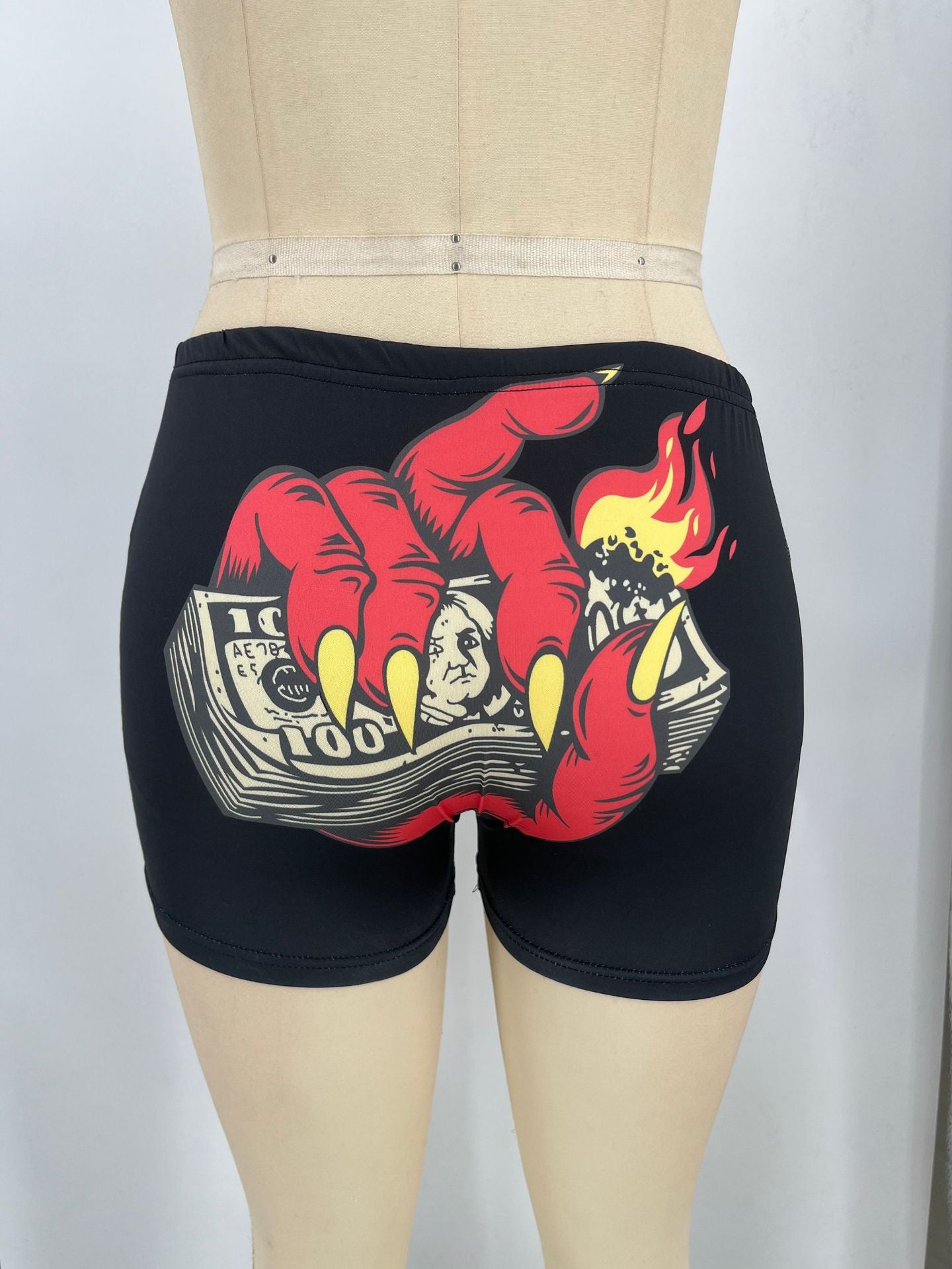 Tight Cartoon Print Yoga shorts