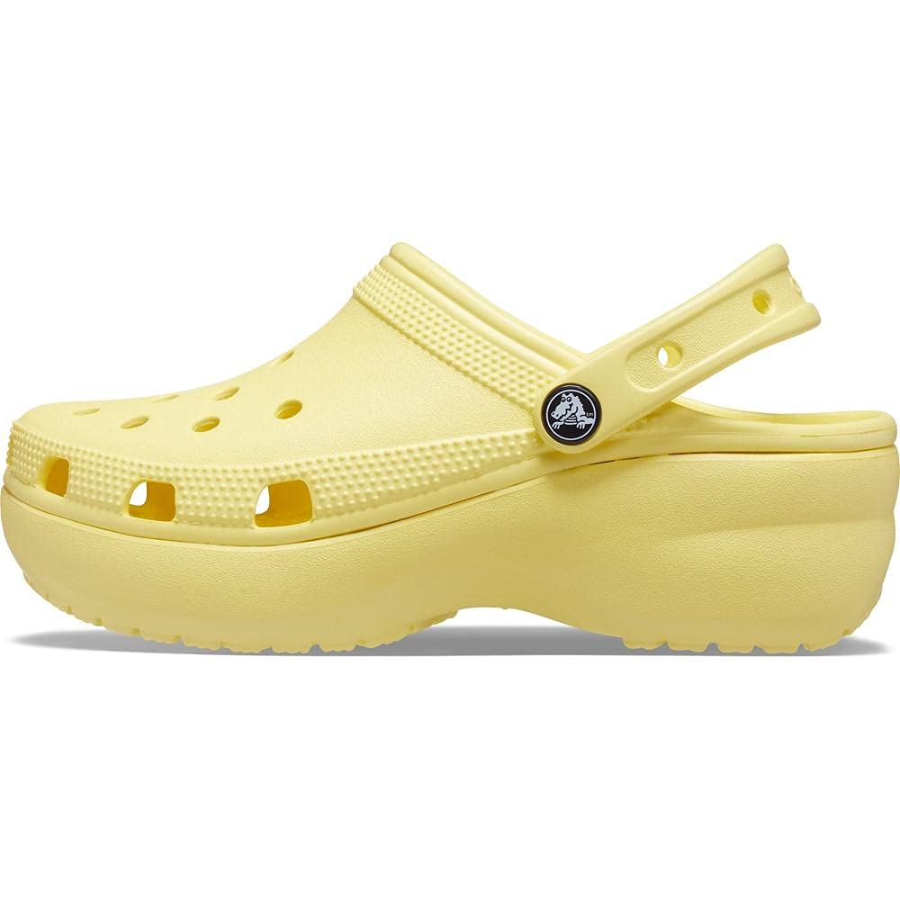 Crocs Women's Classic Platform Clog, White,