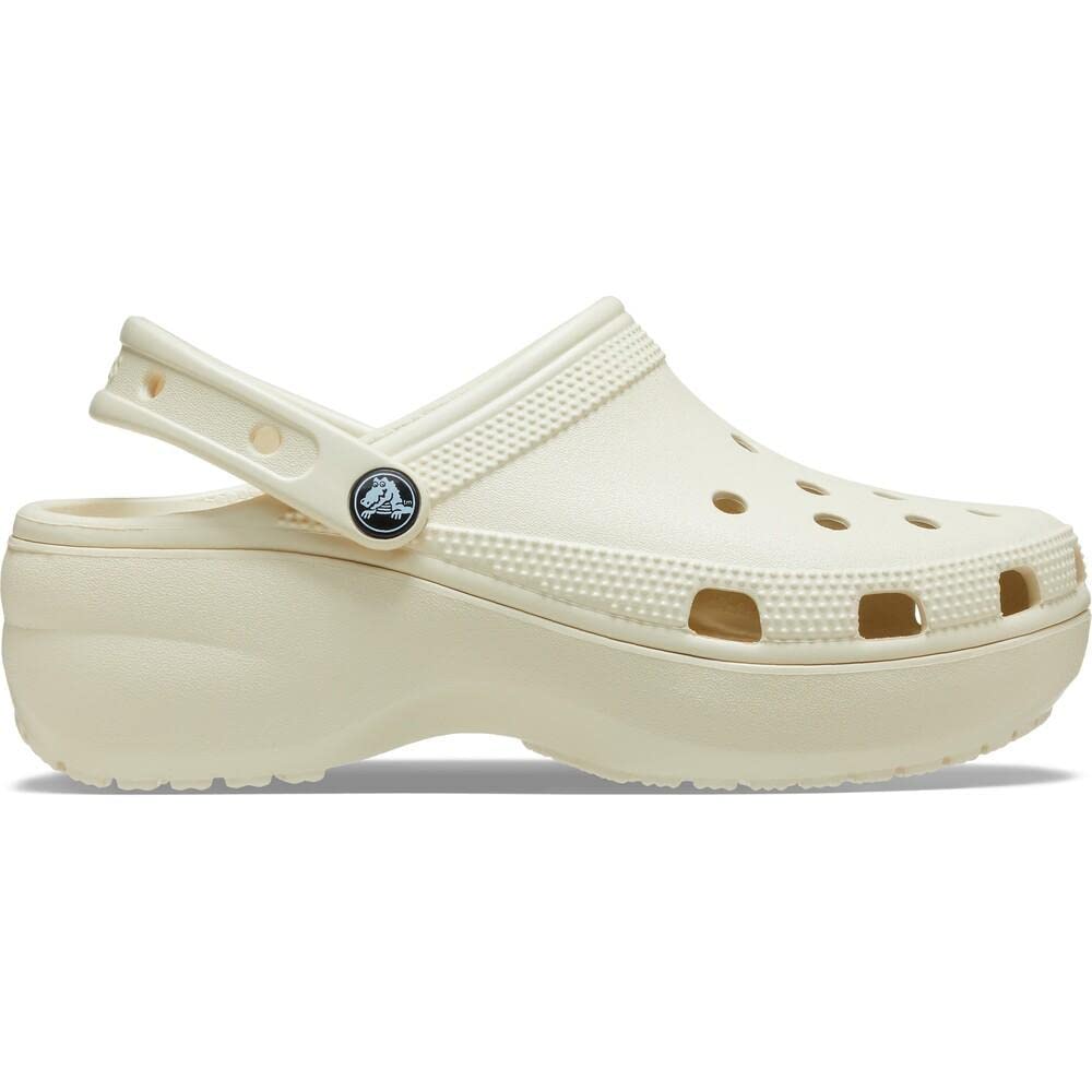 Crocs Women's Classic Platform Clog, White,