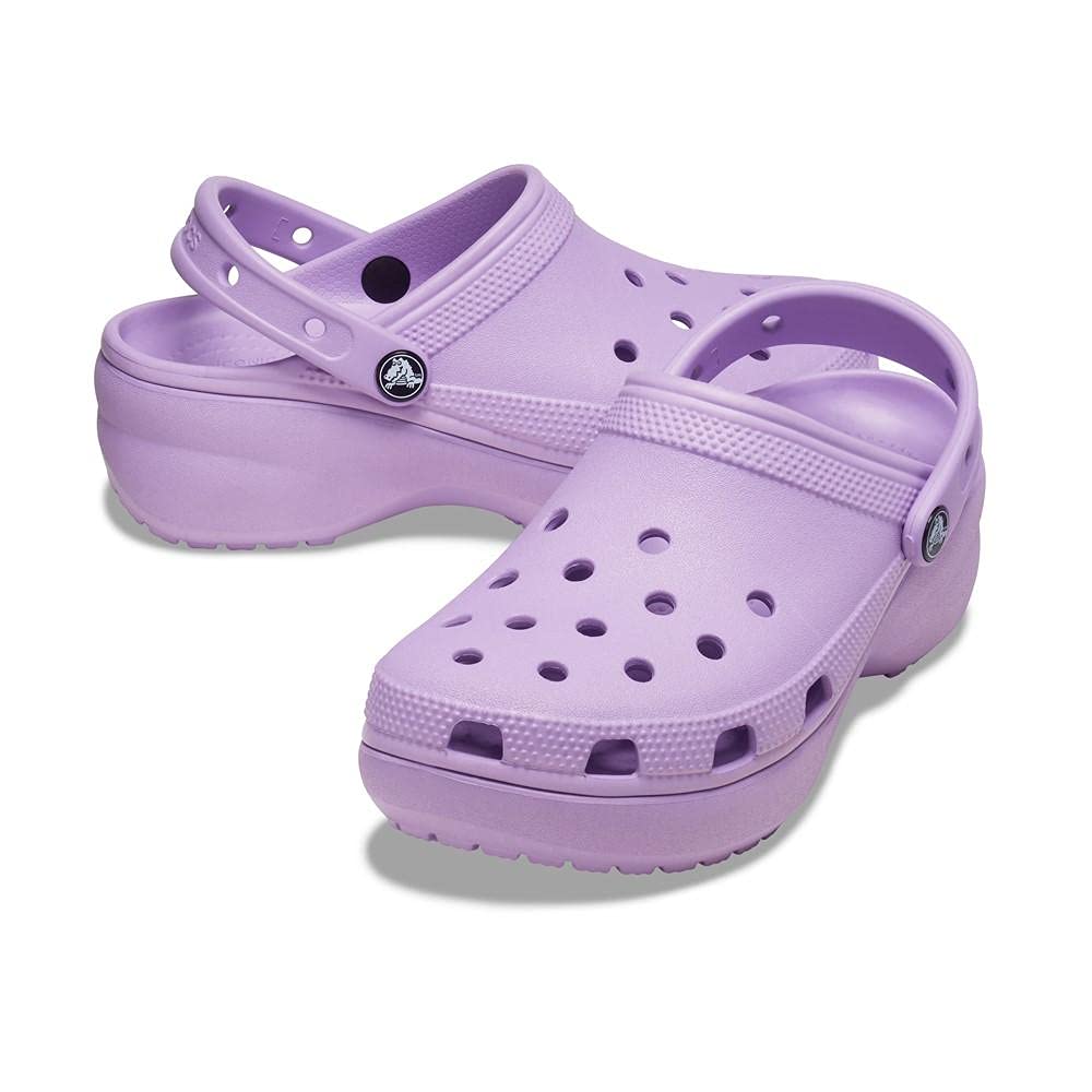 Crocs Women's Classic Platform Clog, White,