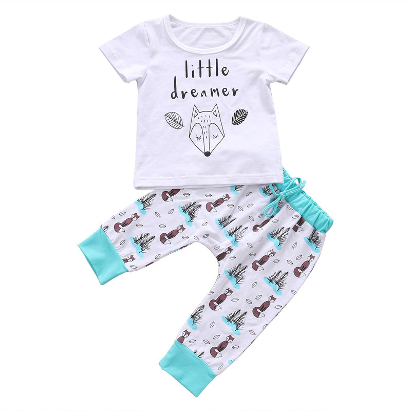 Newborn Baby Set T-shirt Tops+Pants Little Boys and Girls Outfits