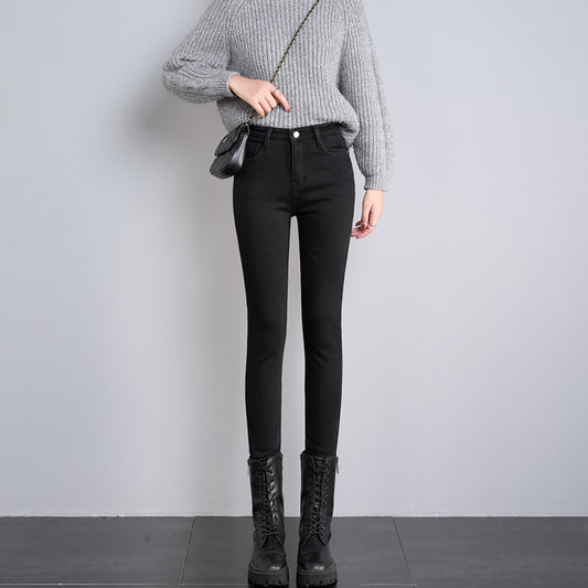 Velvet Denim Female Stretch Pants