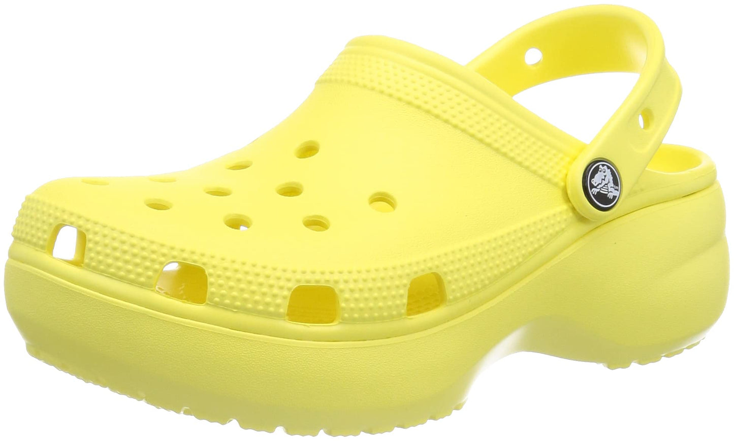 Crocs Women's Classic Platform Clog, White,