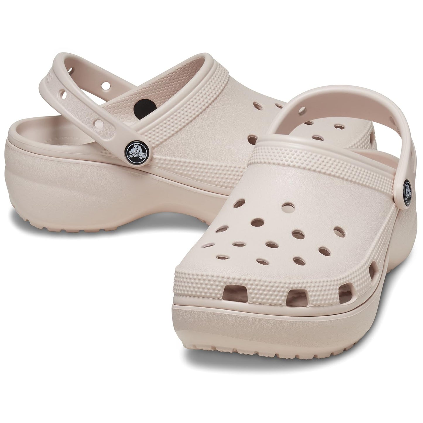 Crocs Women's Classic Platform Clog, White,