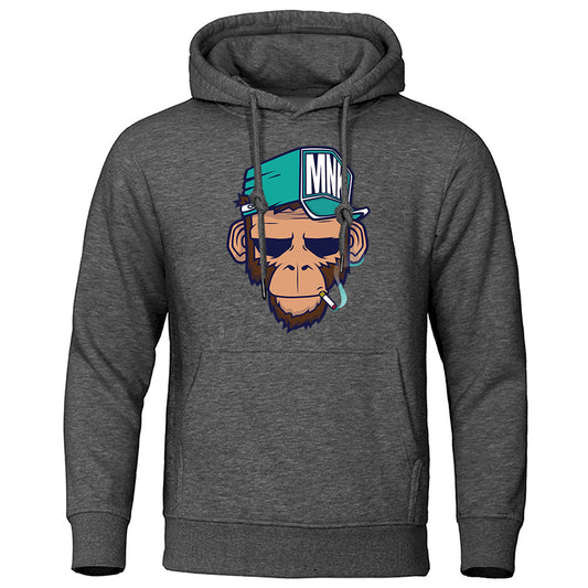 Mens Smoking Monkey Hoodie