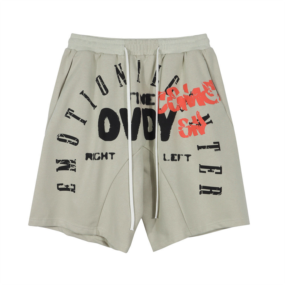 Men's Fashion Letter Print Sports Shorts