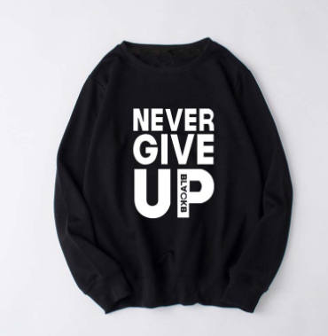 Never Give up Crew Neck Sweat Shirt