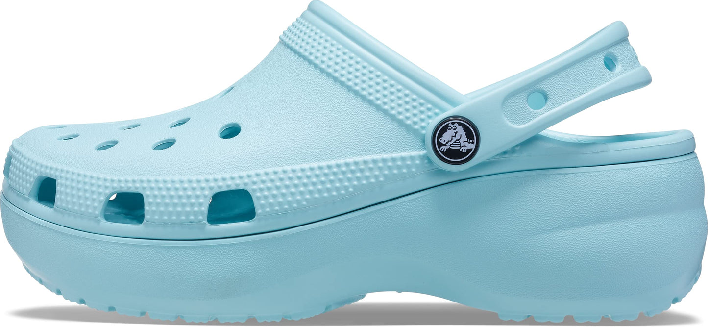 Crocs Women's Classic Platform Clog, White,