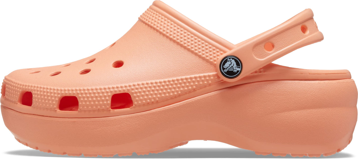 Crocs Women's Classic Platform Clog, White,
