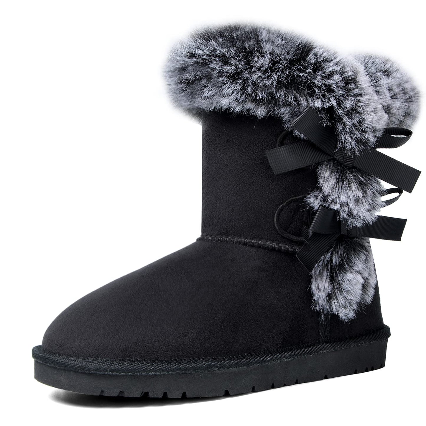 WFL Women Snow Boots Classic Mid-calf Fur Lining Fashion Winter Boots