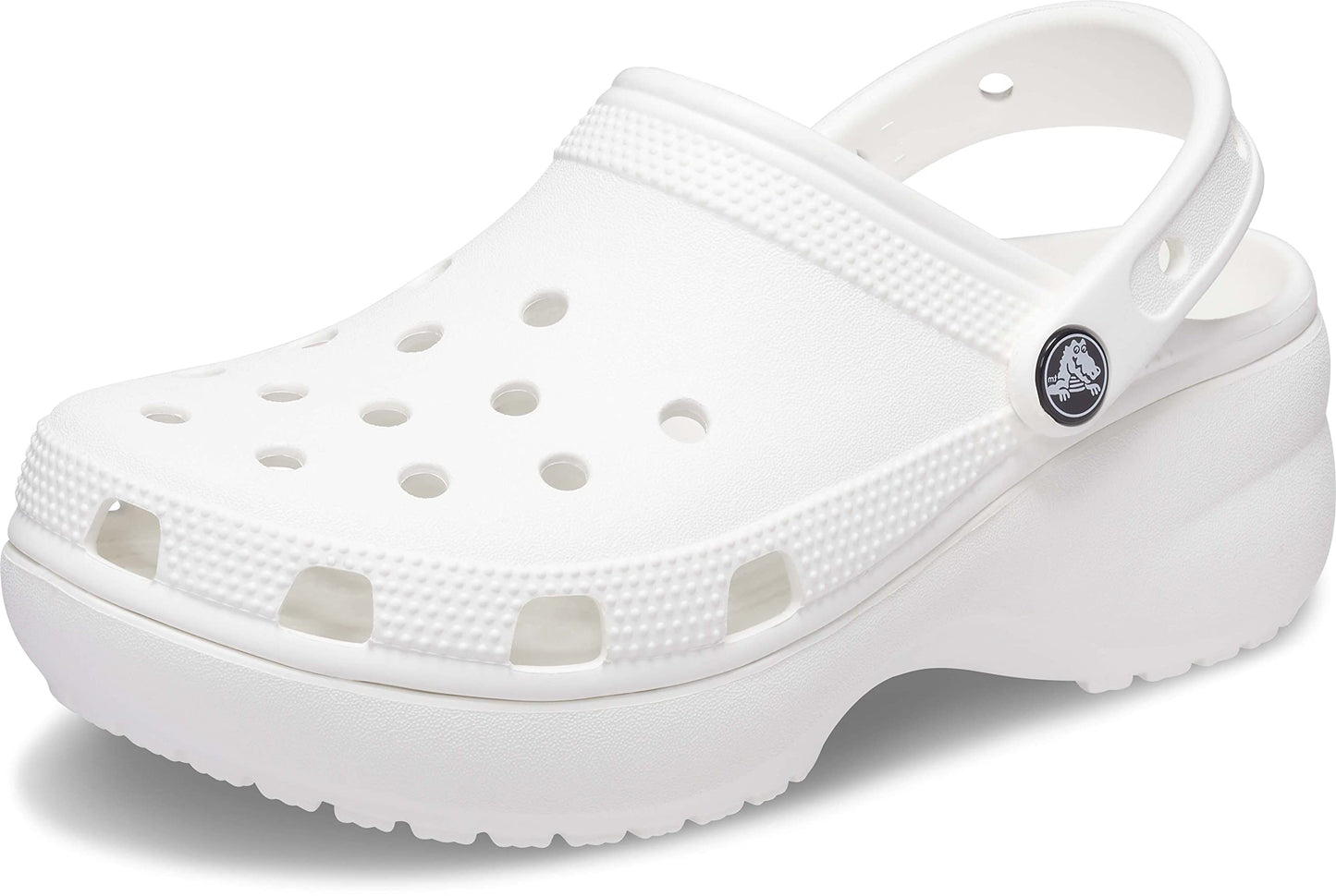 Crocs Women's Classic Platform Clog, White,